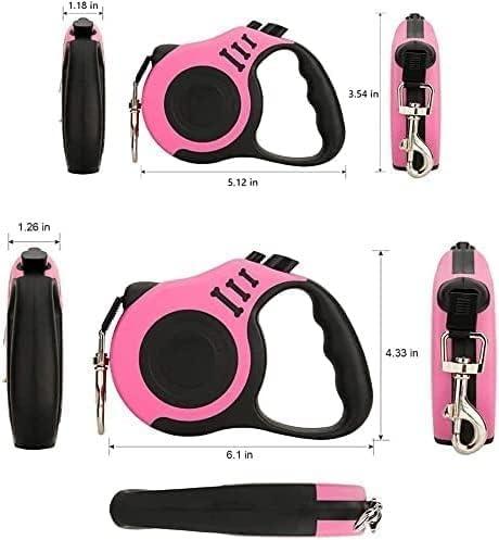 Dogesh 5m Retractable Strap Leash — Long Walking Lead for Dogs & Cats