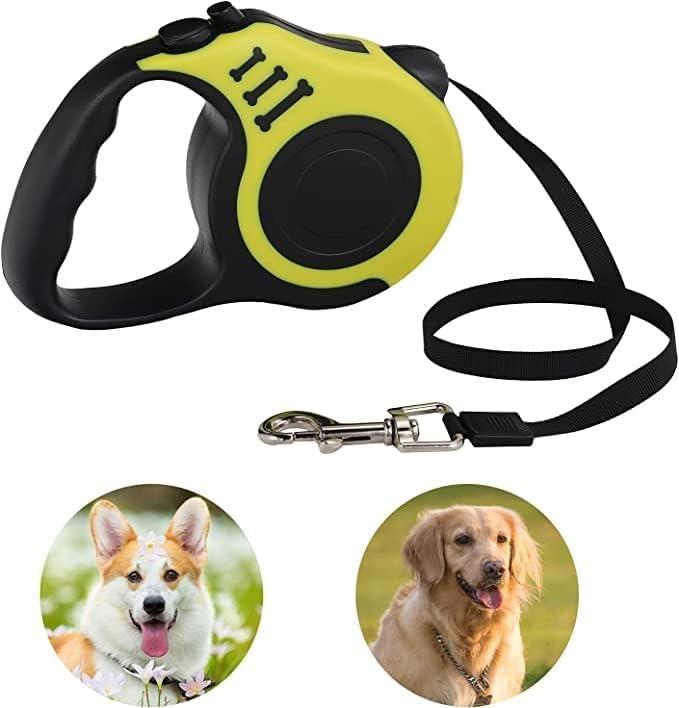 Dogesh 5m Retractable Strap Leash — Long Walking Lead for Dogs & Cats