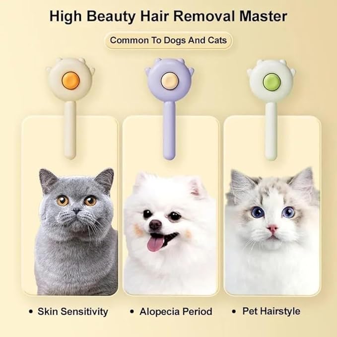 Dogesh Self-Cleaning Slicker Brush — Deshedding Comb for Cats & Dogs